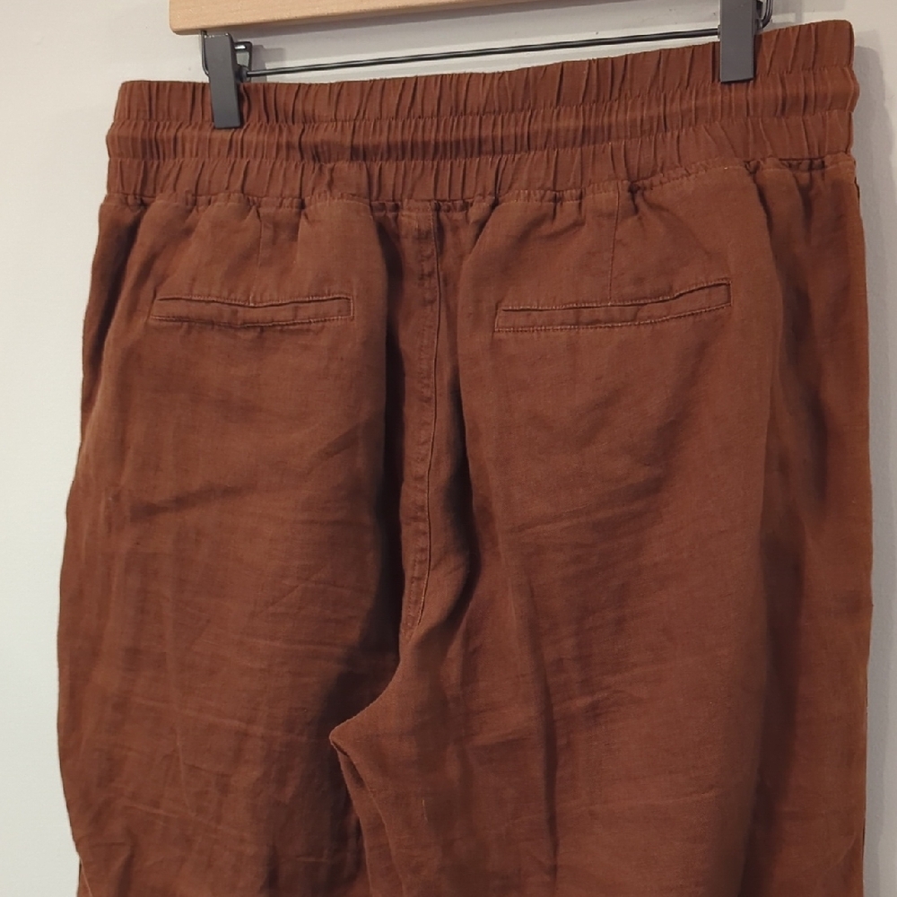 Quince Wide-Leg Drawstring Pants in Rich Brown - Picture 4 of 8